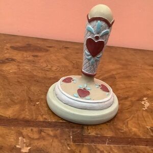 Vintage 1996 Loomco Stoneware "Country Heart" Cookie Stamp